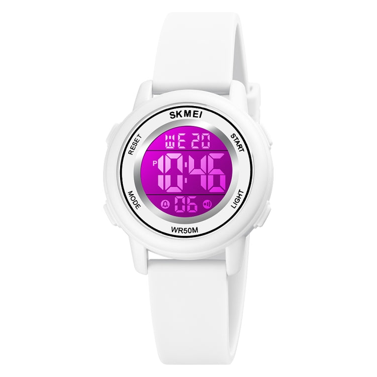 SKMEI 1721 Triplicate Round Dial LED Digital Display Luminous Silicone Strap Electronic Watch