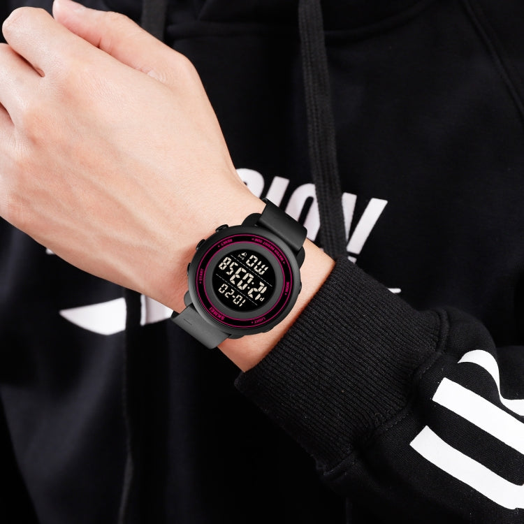 SKMEI 1736 Triplicate Round Dial Timing LED Digital Display Luminous Electronic Watch