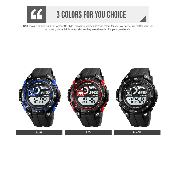 SKMEI 1756 Dual Time Countdown Alarm Clock Men Sports Luminous Electronic Watch
