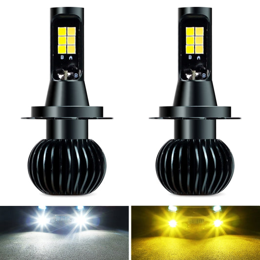 DC9-32V / 3000LM / 30W / 6000K+3000K IP65 Car LED Double Color Fog Light with 12LEDs CSP Lamp Beads