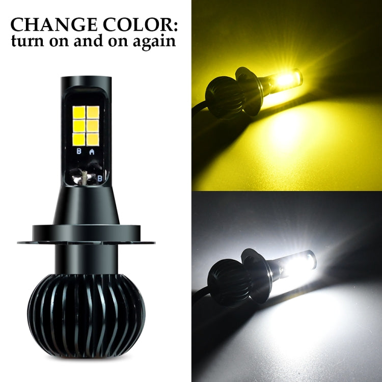 DC9-32V / 3000LM / 30W / 6000K+3000K IP65 Car LED Double Color Fog Light with 12LEDs CSP Lamp Beads