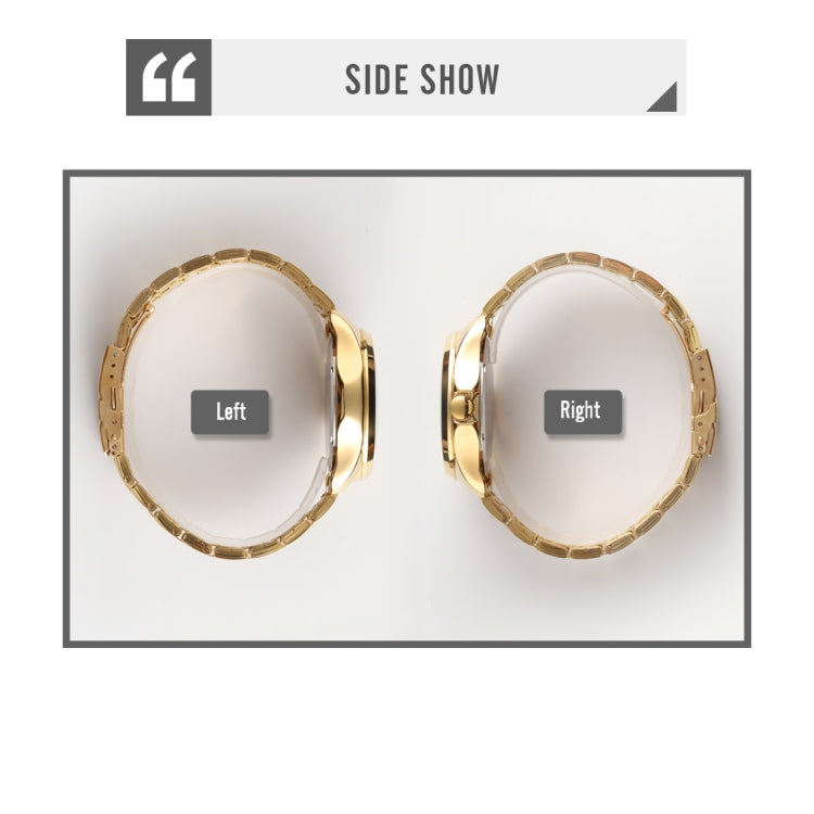 SKMEI 9193 Men Golden Dragon Pattern Calendar Dial Luminous Quartz Watch