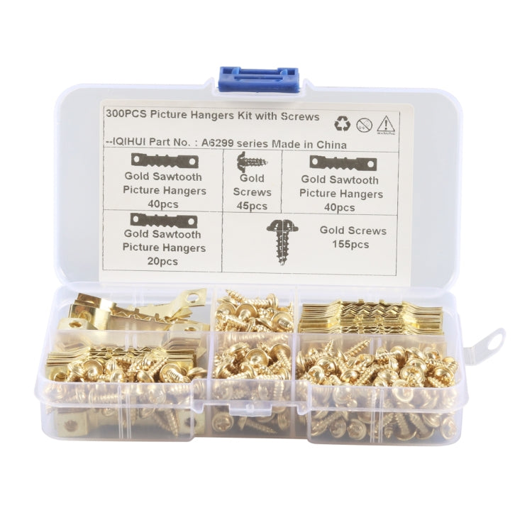 300 in 1 RV High-bow Double-sided Serrated Hanger Hooks with Self-tapping Screws