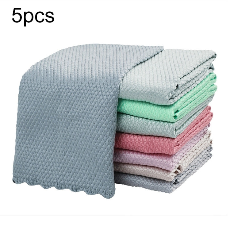 Non-Marking And Easy-To-Dry Fish Scale Rags Kitchen Cleaning Towels, Random Color Delivery
