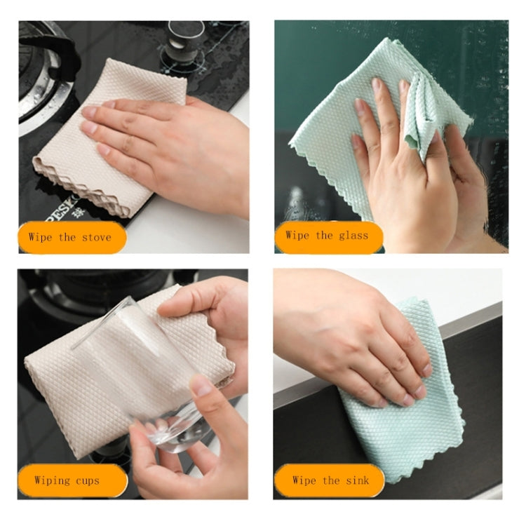 Non-Marking And Easy-To-Dry Fish Scale Rags Kitchen Cleaning Towels, Random Color Delivery
