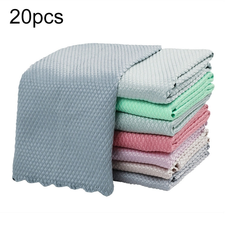 Non-Marking And Easy-To-Dry Fish Scale Rags Kitchen Cleaning Towels, Random Color Delivery