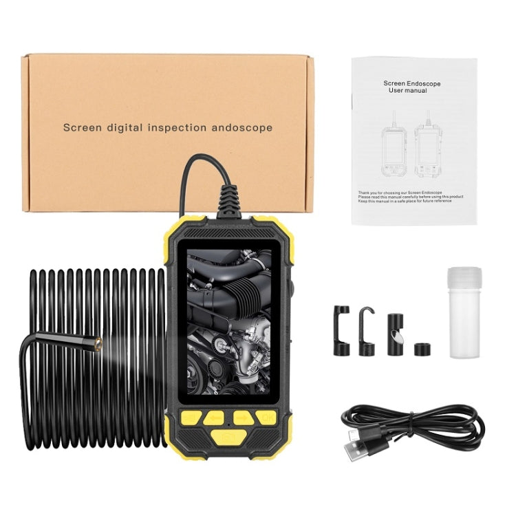 Y19 5.5mm Dual Lens Hand-held Hard-wire Endoscope with 4.3-inch IPS Color LCD Screen