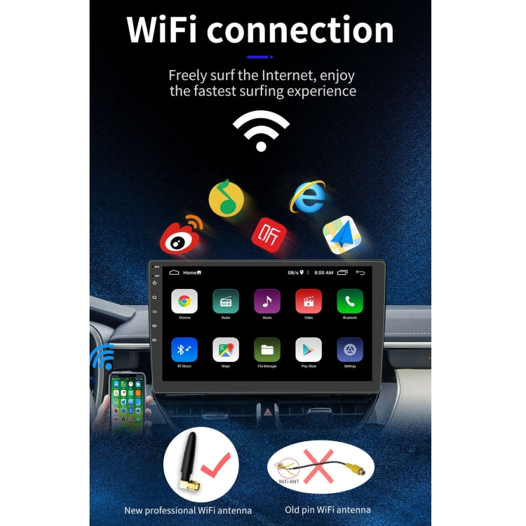 S-9101 10.1 inch HD Screen Car Android Player GPS Navigation Bluetooth Touch Radio, Support Mirror Link & FM & WIFI & Steering Wheel Control