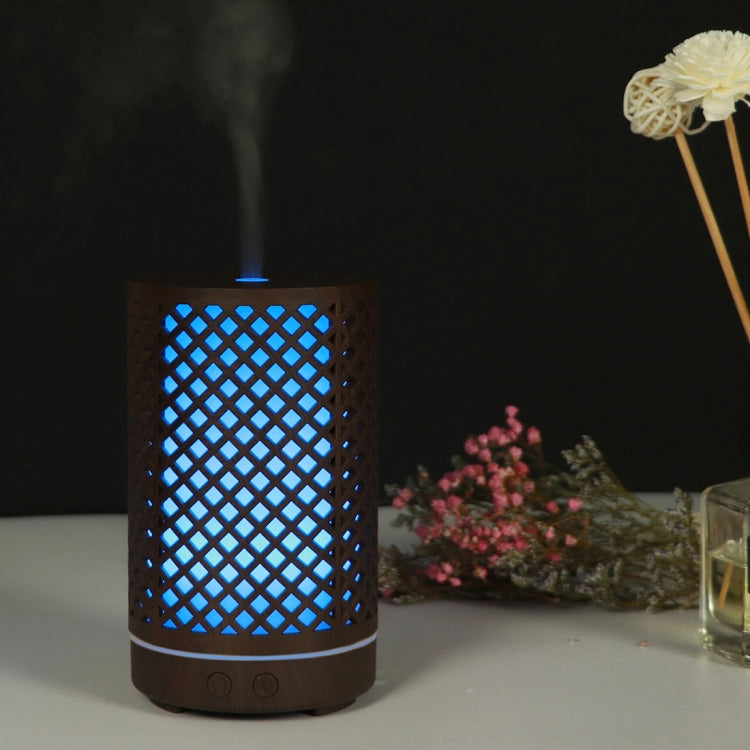 200ml Hollow-out Forest Pattern Wooden Essential Oil Aromatherapy Machine Ultrasonic Humidifier