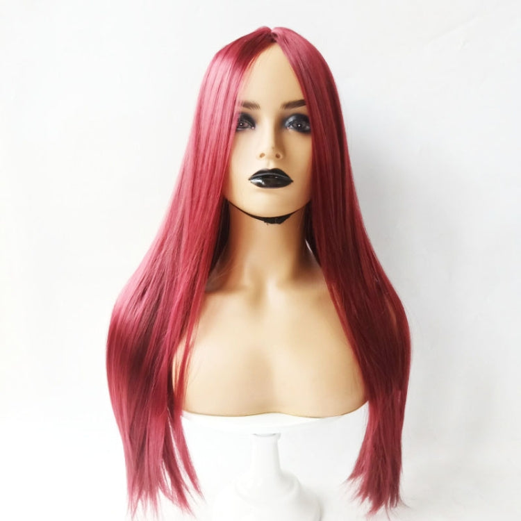 Centre-parted Long Straight Wig Headgear for Women