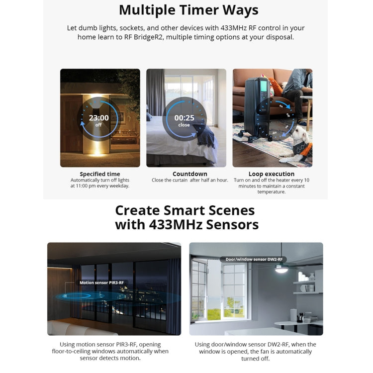 Sonoff RF Bridge R2 433MHz to Wifi Smart Home Security Remote Switch