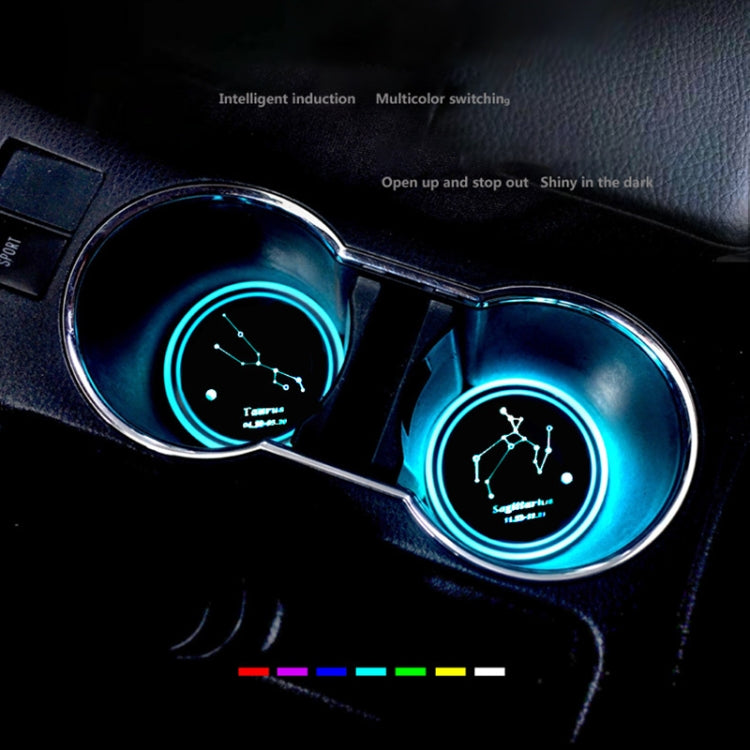 Car Constellation Series AcrylicColorful USB Charger Water Cup Groove LED Atmosphere Light