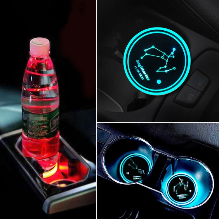 Car Constellation Series AcrylicColorful USB Charger Water Cup Groove LED Atmosphere Light