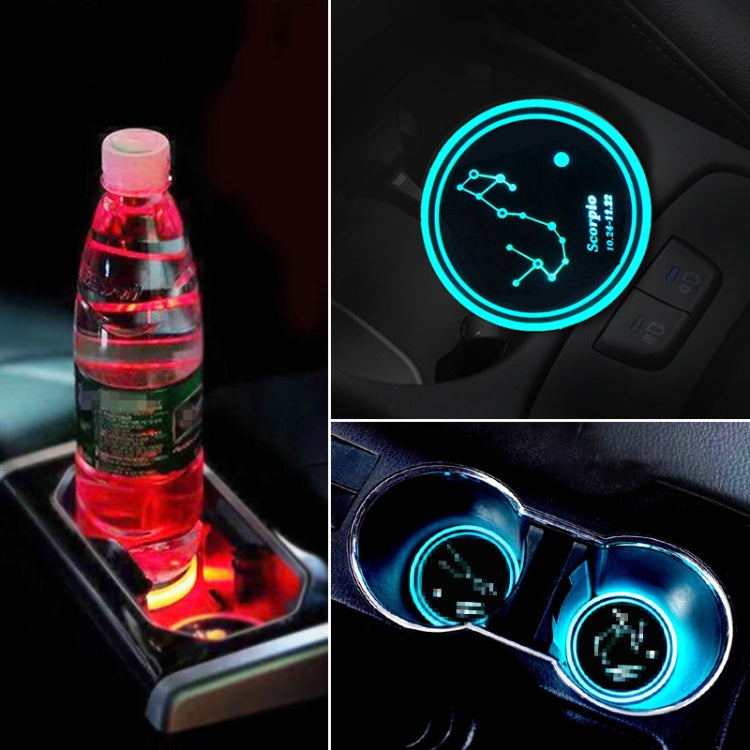 Car Constellation Series AcrylicColorful USB Charger Water Cup Groove LED Atmosphere Light