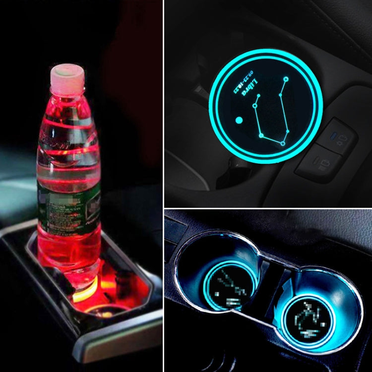 Car Constellation Series AcrylicColorful USB Charger Water Cup Groove LED Atmosphere Light