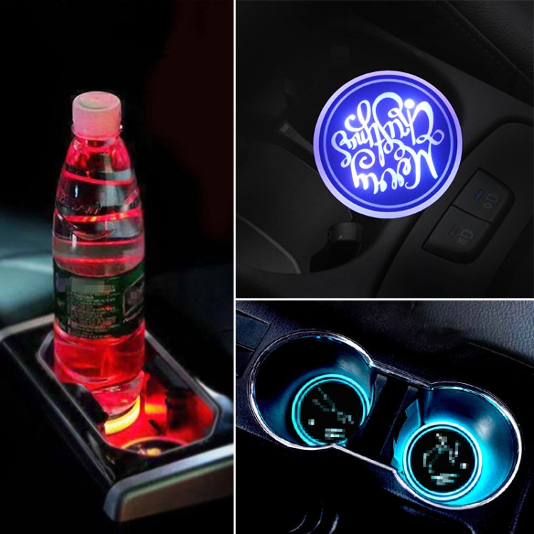 Car AcrylicColorful USB Charger Water Cup Groove LED Atmosphere Light