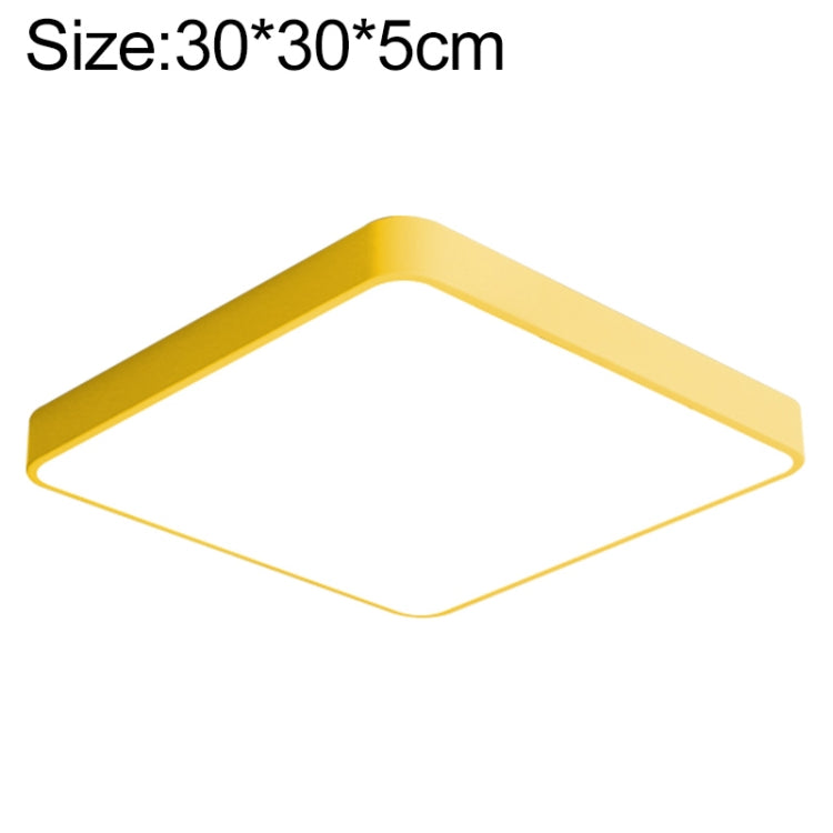 Macaron LED Square Ceiling Lamp, 3-Colors Light