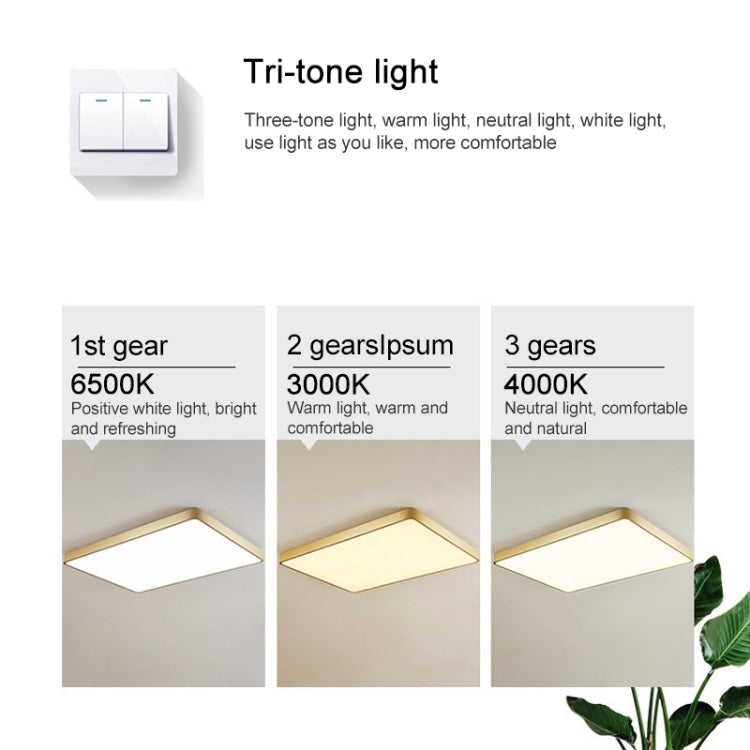 Macaron LED Square Ceiling Lamp, 3-Colors Light