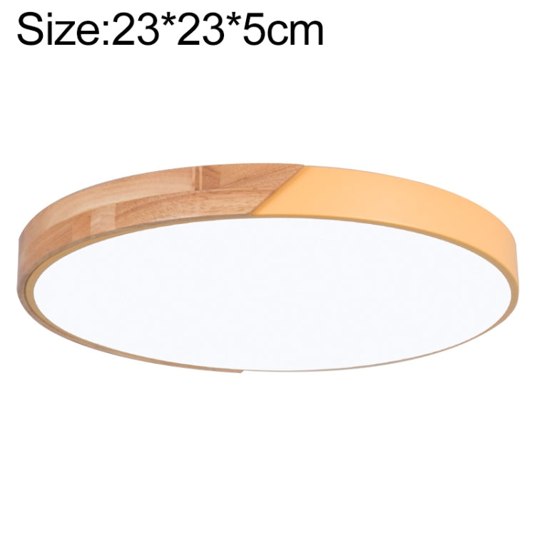 Wood Macaron LED Round Ceiling Lamp, Stepless Dimming