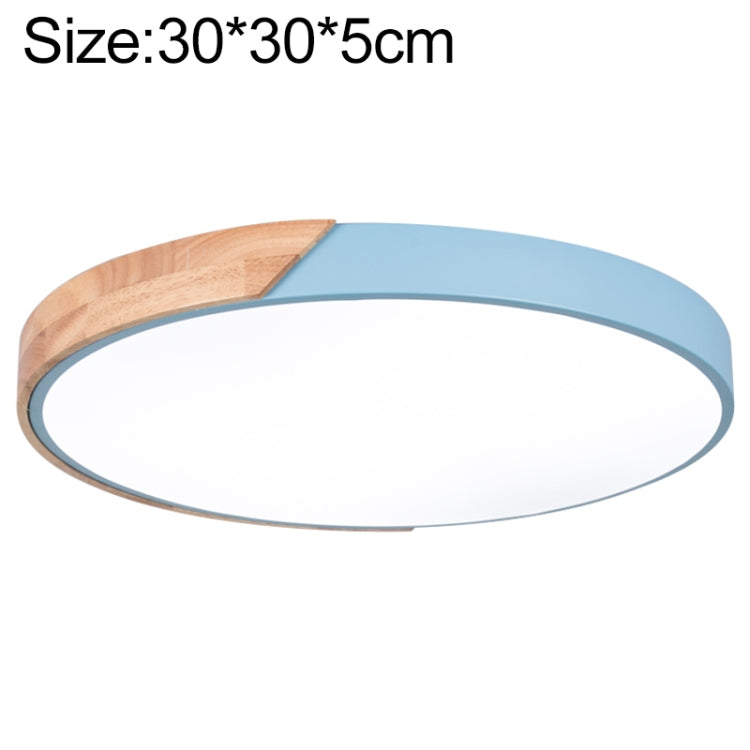 Wood Macaron LED Round Ceiling Lamp, Stepless Dimming