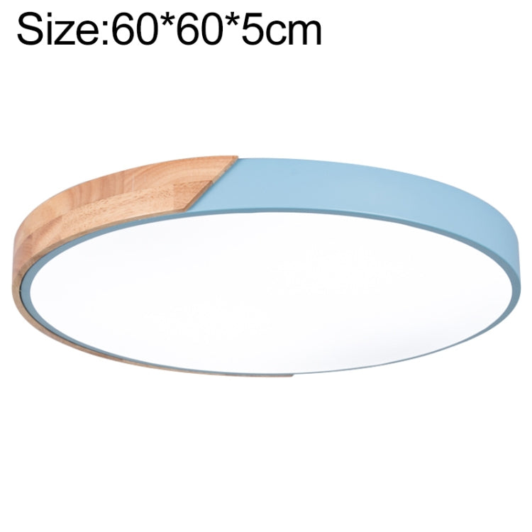 Wood Macaron LED Round Ceiling Lamp, Stepless Dimming