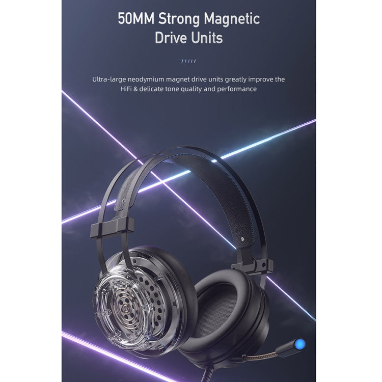 awei GM-2 USB + 3.5mm Ambient Light Gaming Wired Headset with Microphone