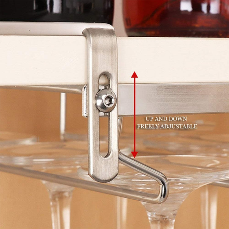 304 Stainless Steel Hanging Wine Glass Shelf Drain Rack Cup Holder
