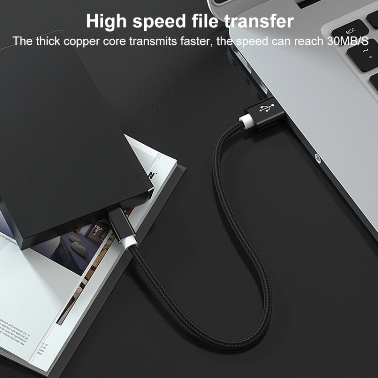 5 PCS Mini USB to USB A Woven Data / Charge Cable for MP3, Camera, Car DVR