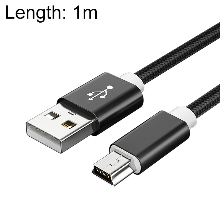 5 PCS Mini USB to USB A Woven Data / Charge Cable for MP3, Camera, Car DVR