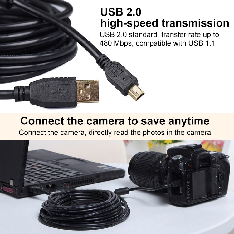 Mini 5 Pin to USB 2.0 Camera Extension Data Cable