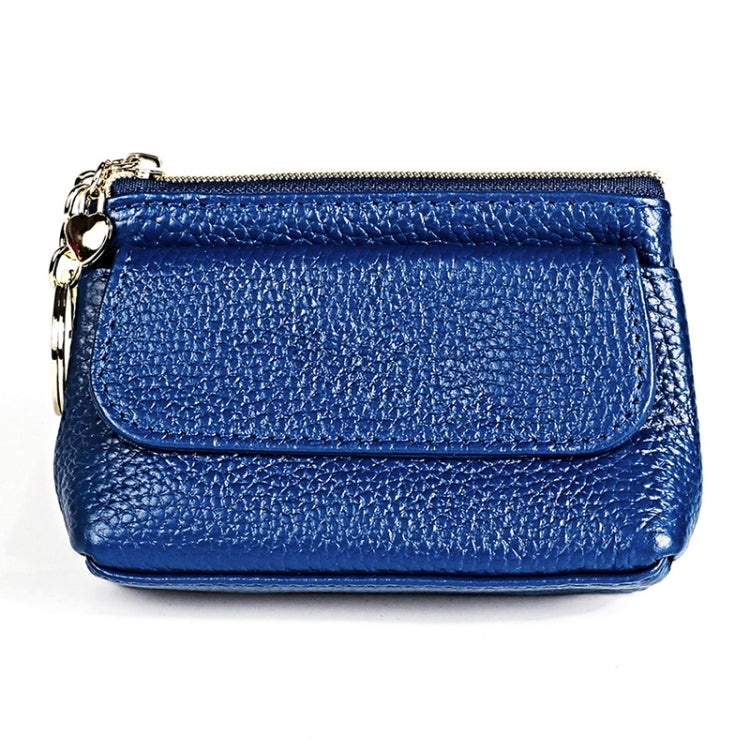 Litchi Texture Cowhide Hand Held Small Wallet for Ladies