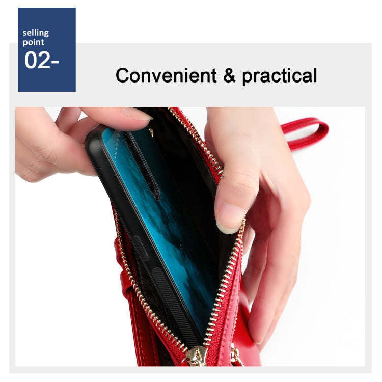 3506 Oil Wax Vintage Texture RFID Anti-Degaussing Hand Held Wallet for Ladies