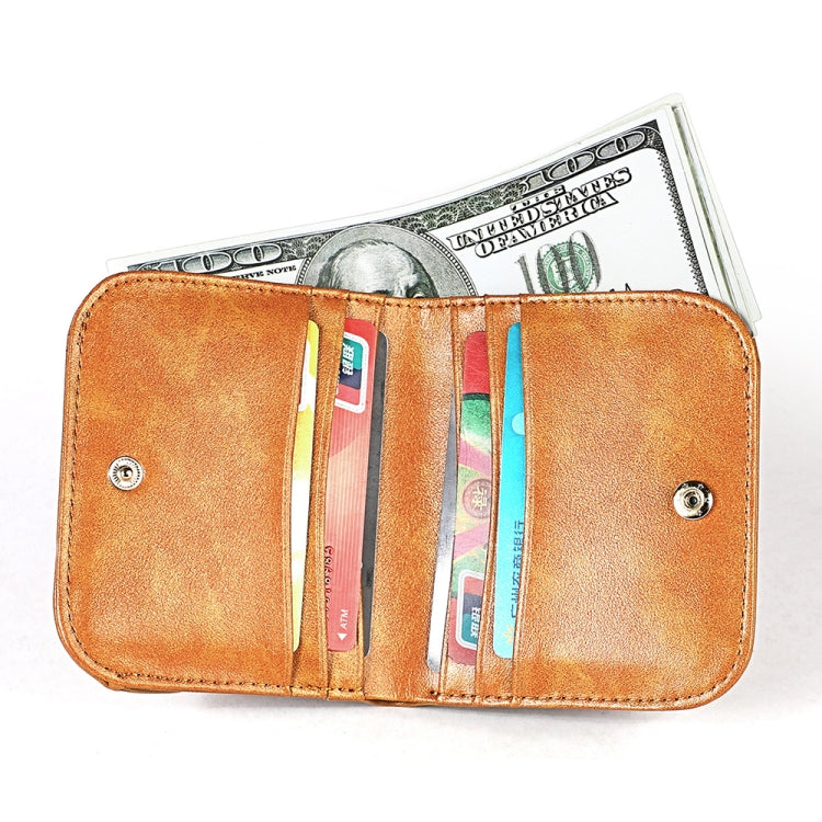 3537 Folding Short RFID Anti-Theft Coin Purse for Ladies