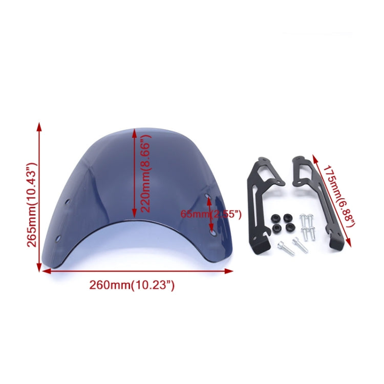 XRL-DF-7654 Motorcycle Headlight Retro Windshield for DUCATI