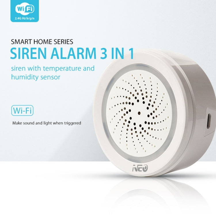 NEO NAS-AB02WT WiFi USB Siren Alarm with Temperature & Humidity Sensor