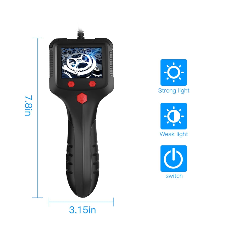 8mm 2.4 inch HD Side Camera Handheld Industrial Endoscope With LCD Screen