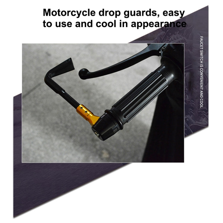 2 PCS Universal 22mm Shockproof Protection Rod CNC Horn Shape Handbrake Motorcycle Modification Accessories