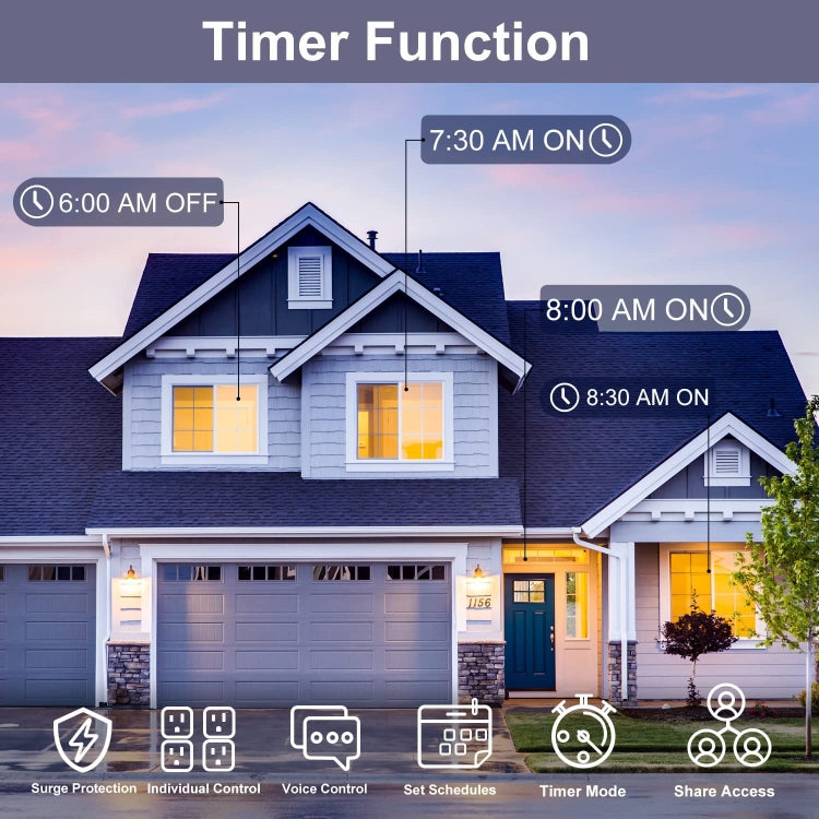 SM-SO306-M 4 Holes + 2 USB Multi-purpose Smart Power Strip