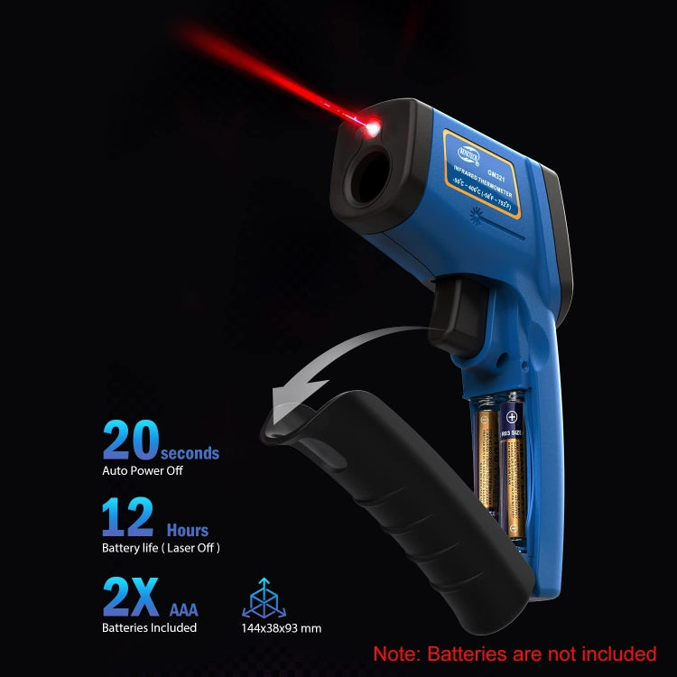 BENETECH GM321 Digital Non-Contact Infrared Thermometer, Battery Not Included