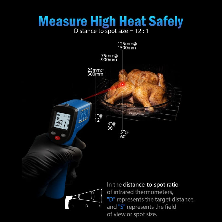 BENETECH GM321 Digital Non-Contact Infrared Thermometer, Battery Not Included
