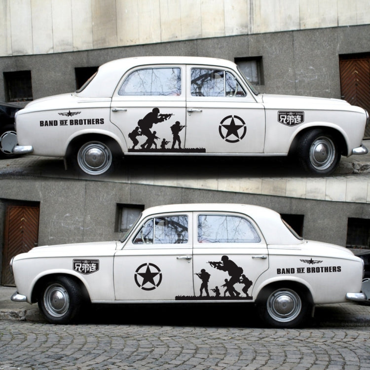 2 PCS/Set D-135 Band of Brothers Pattern Car Modified Decorative Sticker
