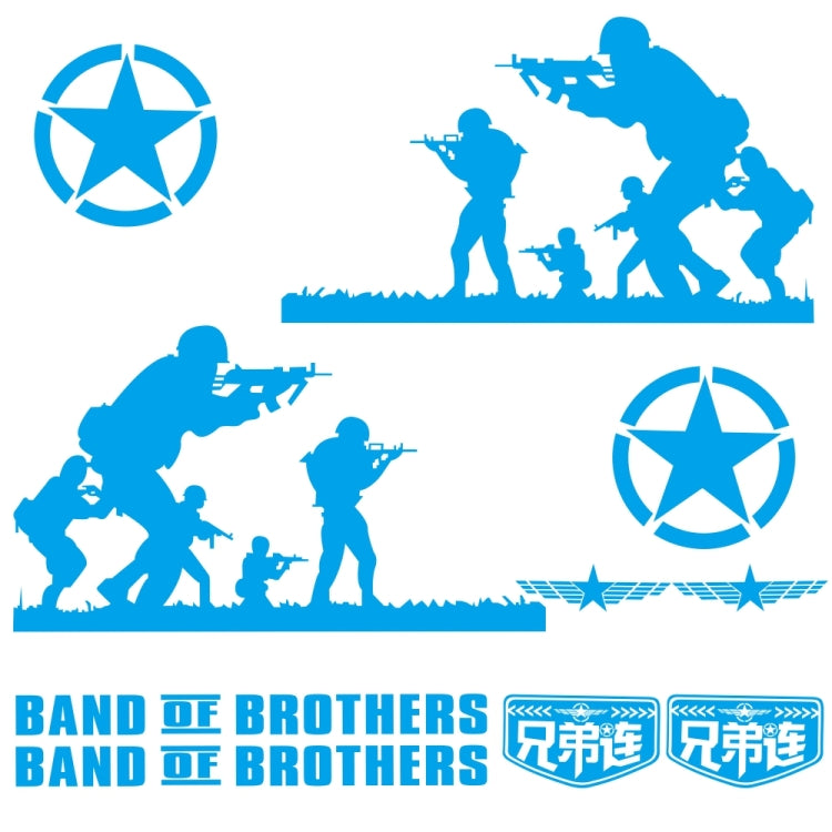 2 PCS/Set D-135 Band of Brothers Pattern Car Modified Decorative Sticker