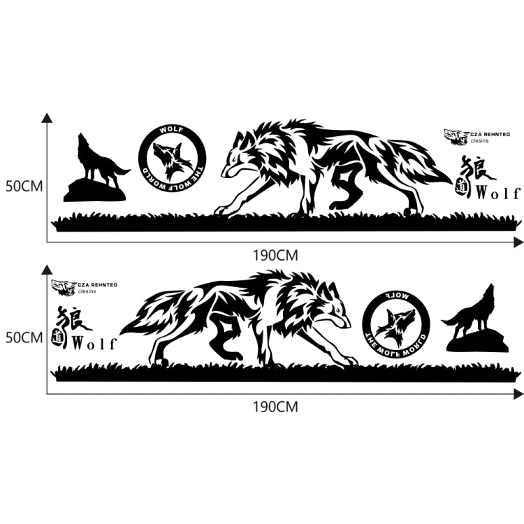 2 PCS/Set D-180 Wolf Totem Pattern Car Modified Decorative Sticker