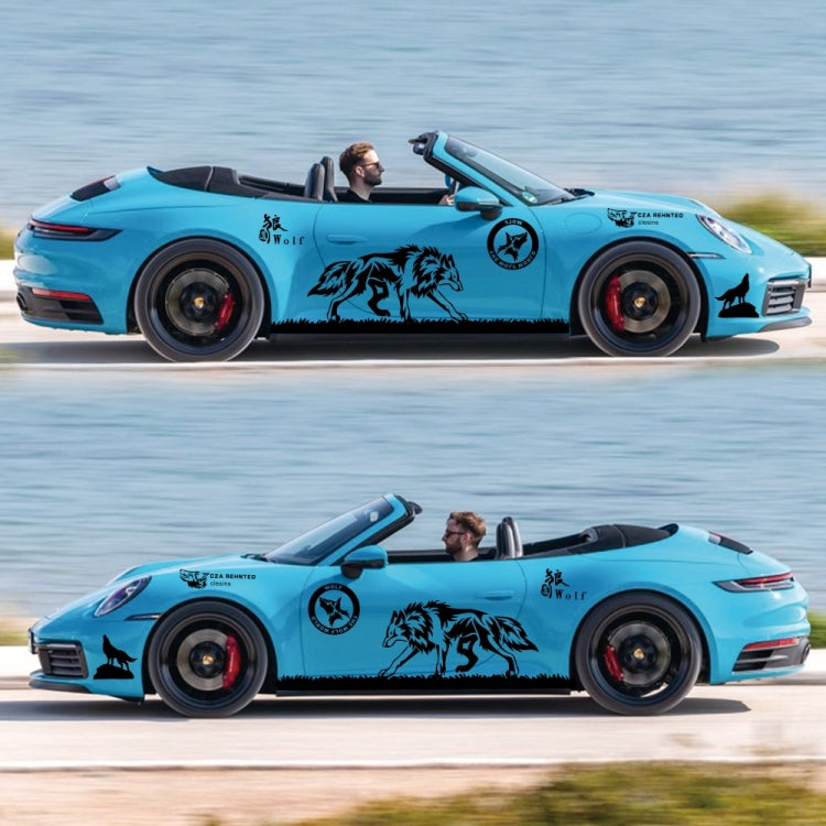 2 PCS/Set D-180 Wolf Totem Pattern Car Modified Decorative Sticker