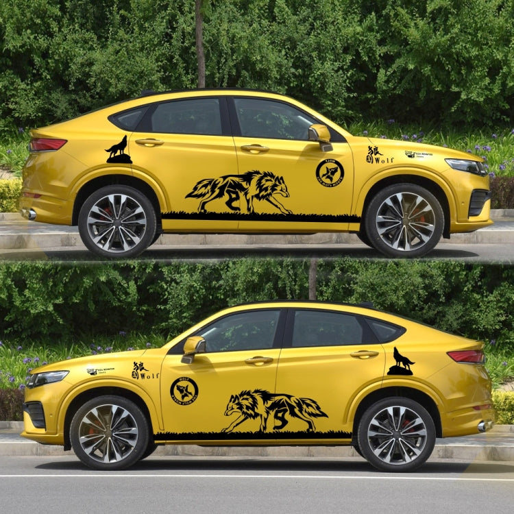2 PCS/Set D-180 Wolf Totem Pattern Car Modified Decorative Sticker