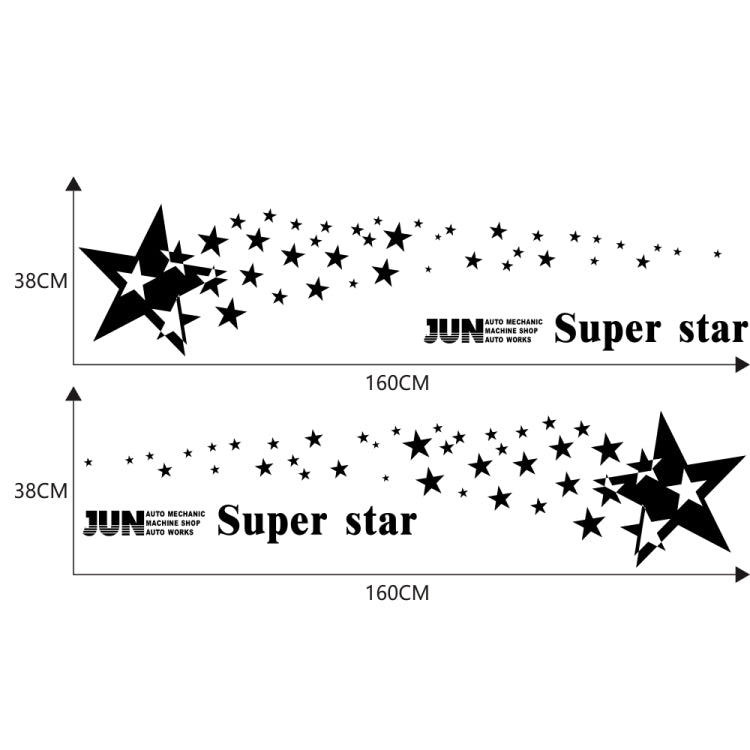 2 PCS/Set D-207 Star Pattern Car Modified Decorative Sticker