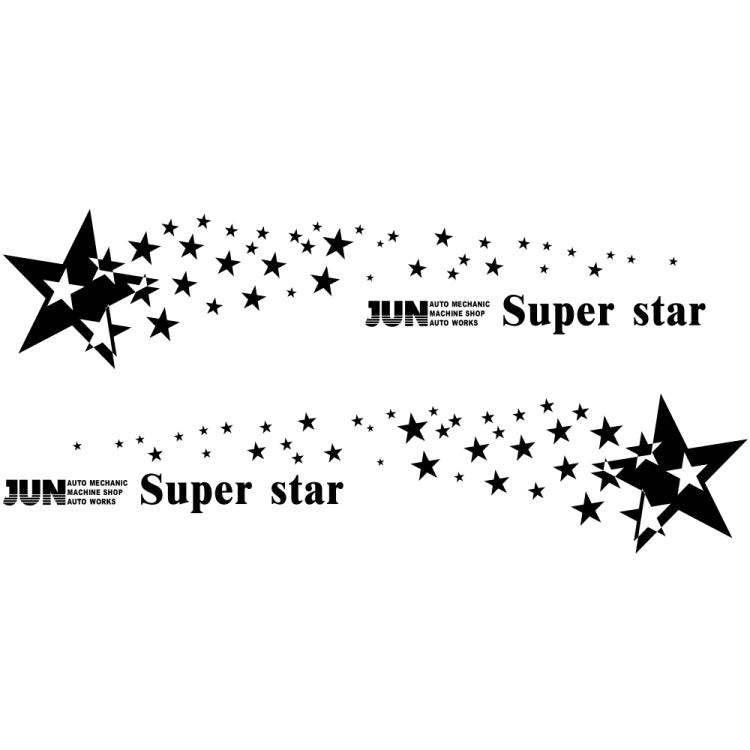 2 PCS/Set D-207 Star Pattern Car Modified Decorative Sticker