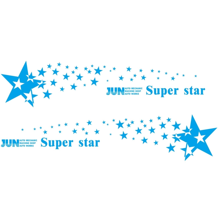 2 PCS/Set D-207 Star Pattern Car Modified Decorative Sticker