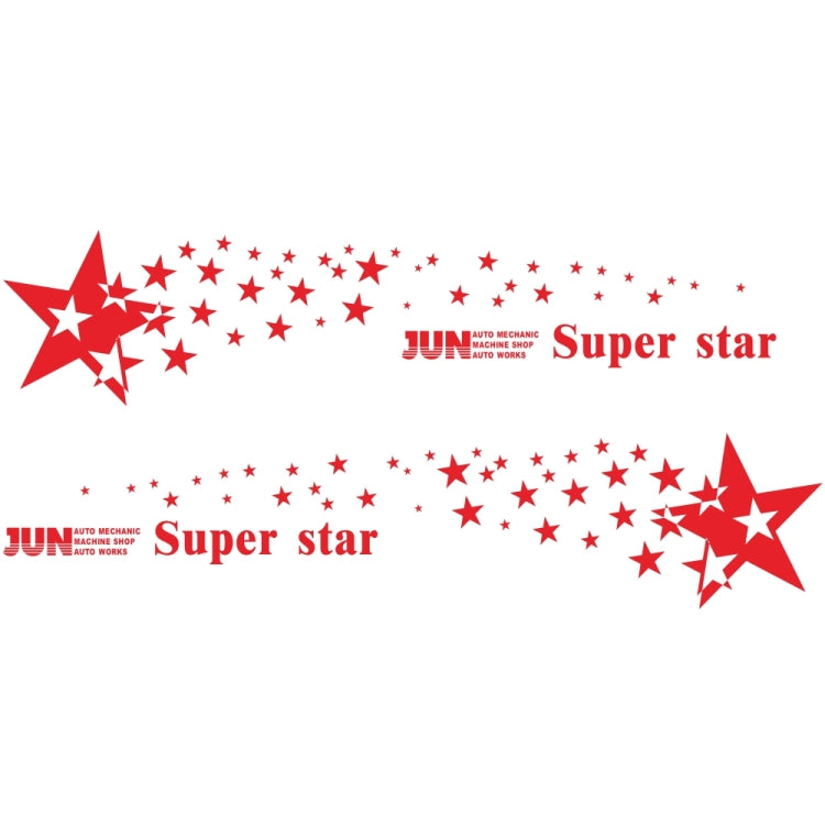 2 PCS/Set D-207 Star Pattern Car Modified Decorative Sticker