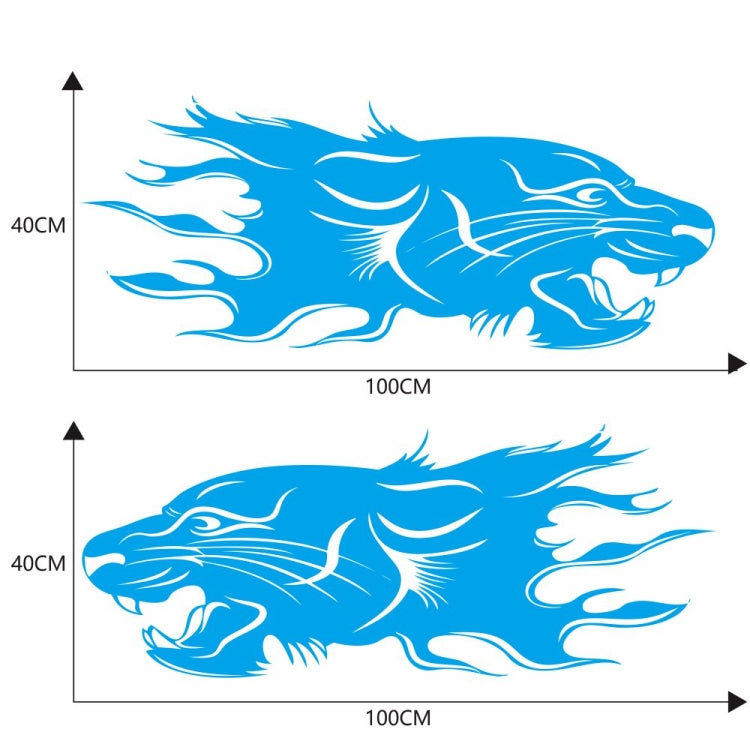 2 PCS/Set D-417 Lion Pattern Car Modified Decorative Sticker